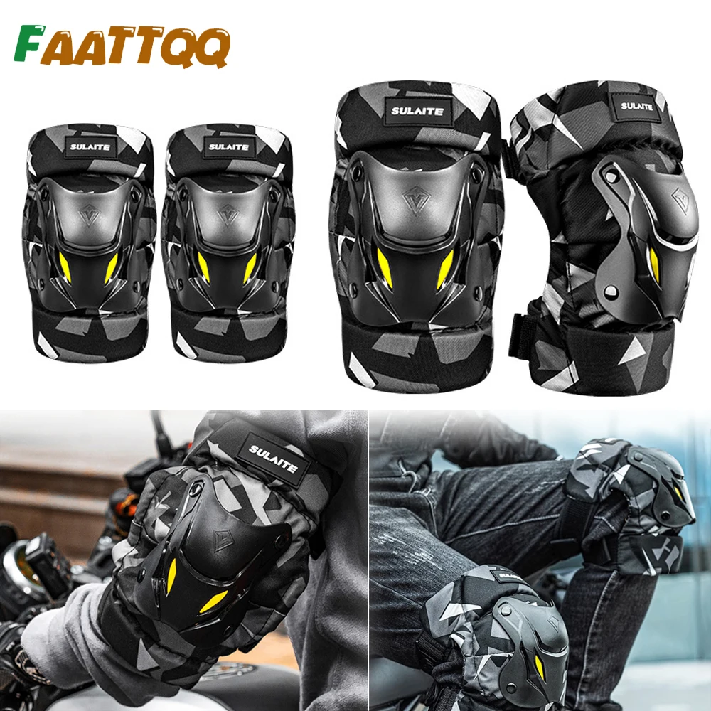 Mountain Biking Elbow Pads - FAATTQQ 1Pair Motorcycle Electric Bike Knee