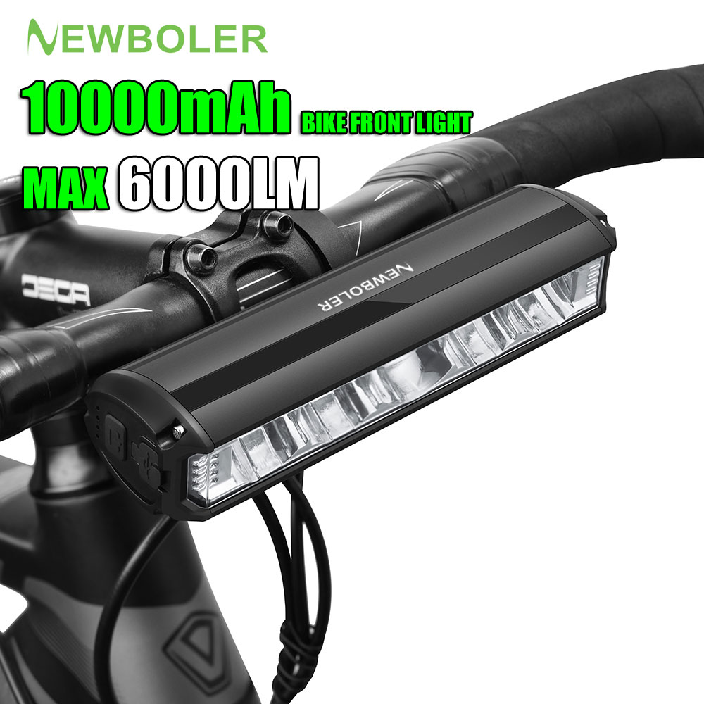 Mountain Biking Backpack - NEWBOLER Bicycle Light Front 10000mAh Bike