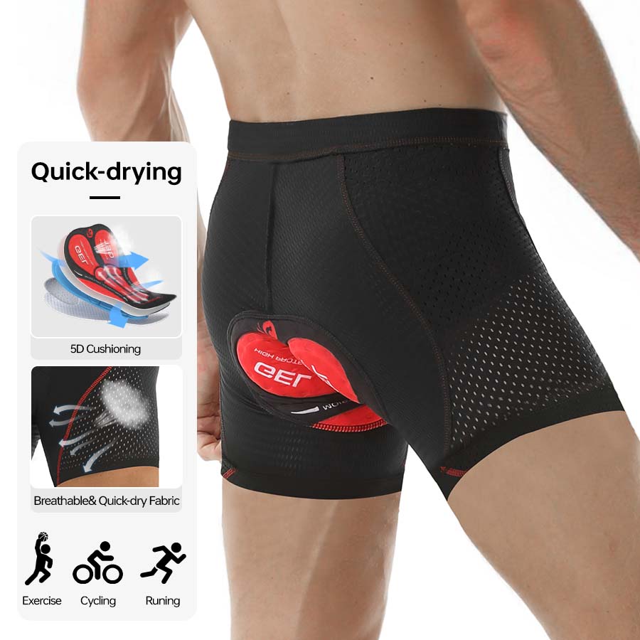 Mountain Biking Overalls - X-TIGER Men's Cycling Underwear Shorts 5D