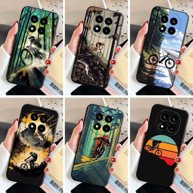 Mountain Biking Cartoon - Soft Silicone Phone Case for Xiaomi