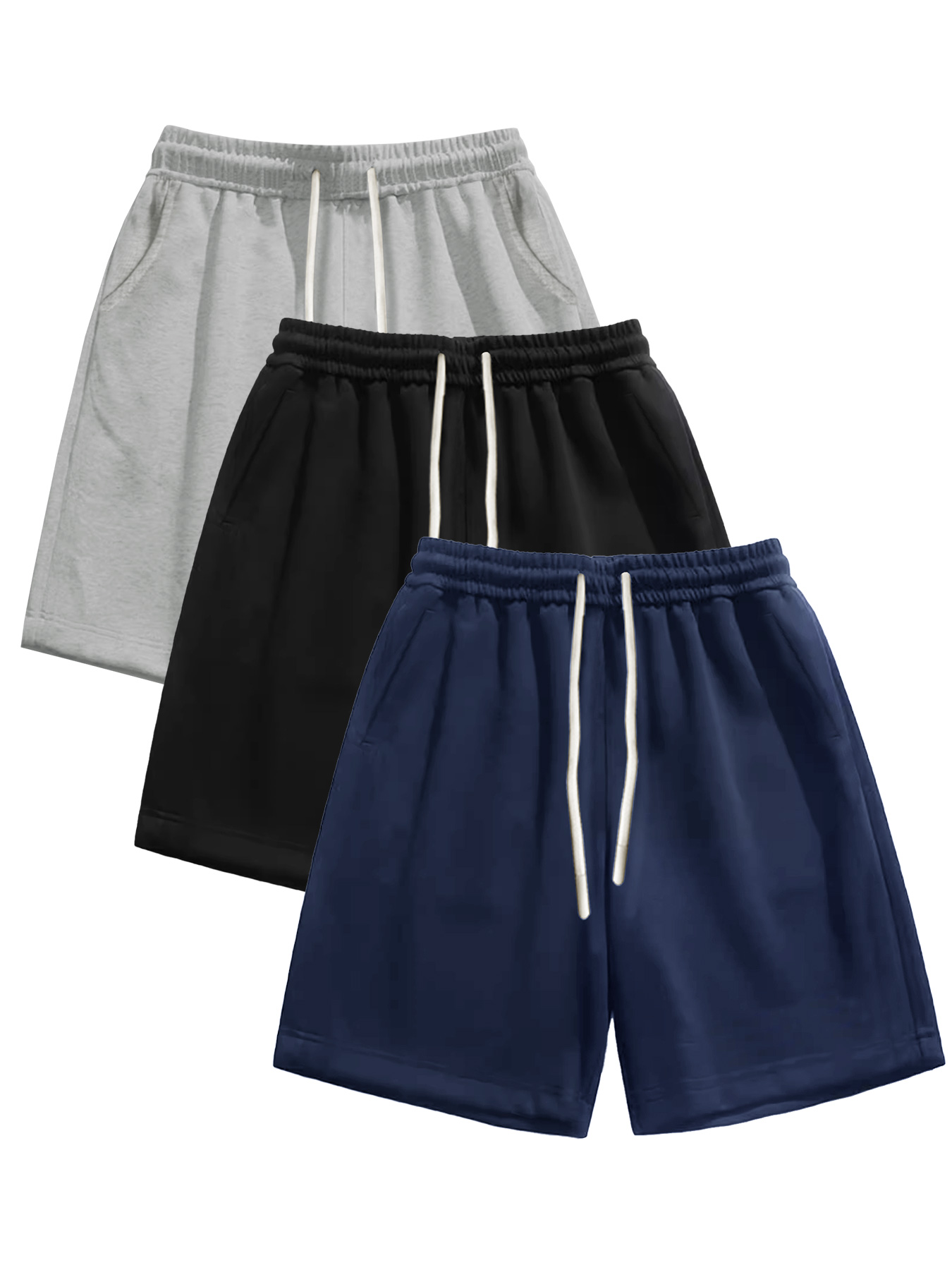 Men'S Mountain Biking Shoes - 3-piece men's shorts, summer solid color