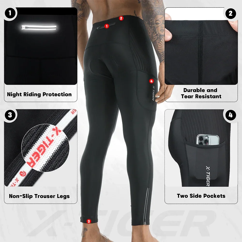 X-TIGER Men Bike Pants 5D Gel  - đánh giá và giá Mountain Biking Overalls