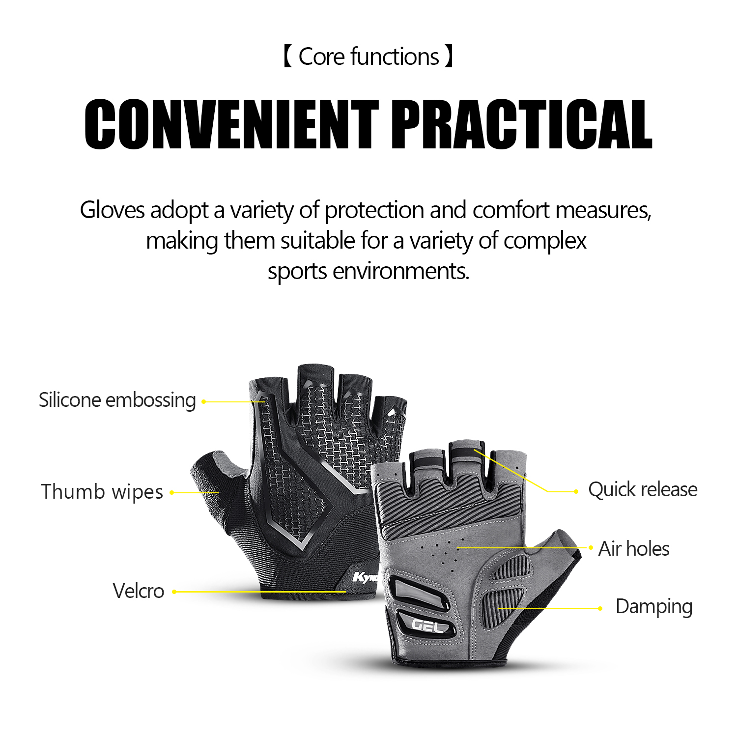 Kymc Half Finger Cycling Glove - đánh giá và giá Mountain Biking Elbow Pads