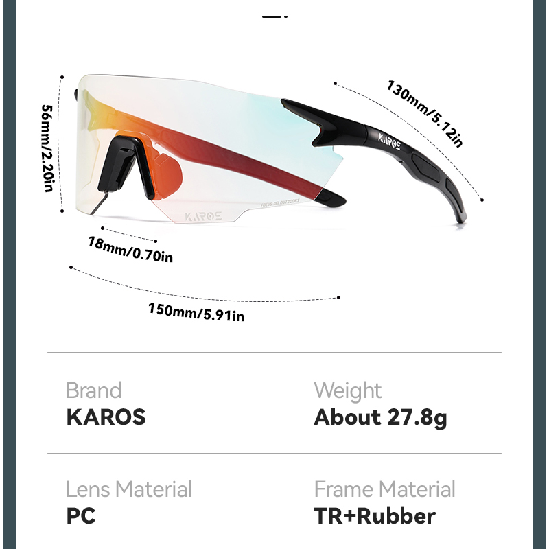 KAROS Photochromic Cycling Gla - đánh giá và giá Mountain Biking Goggles